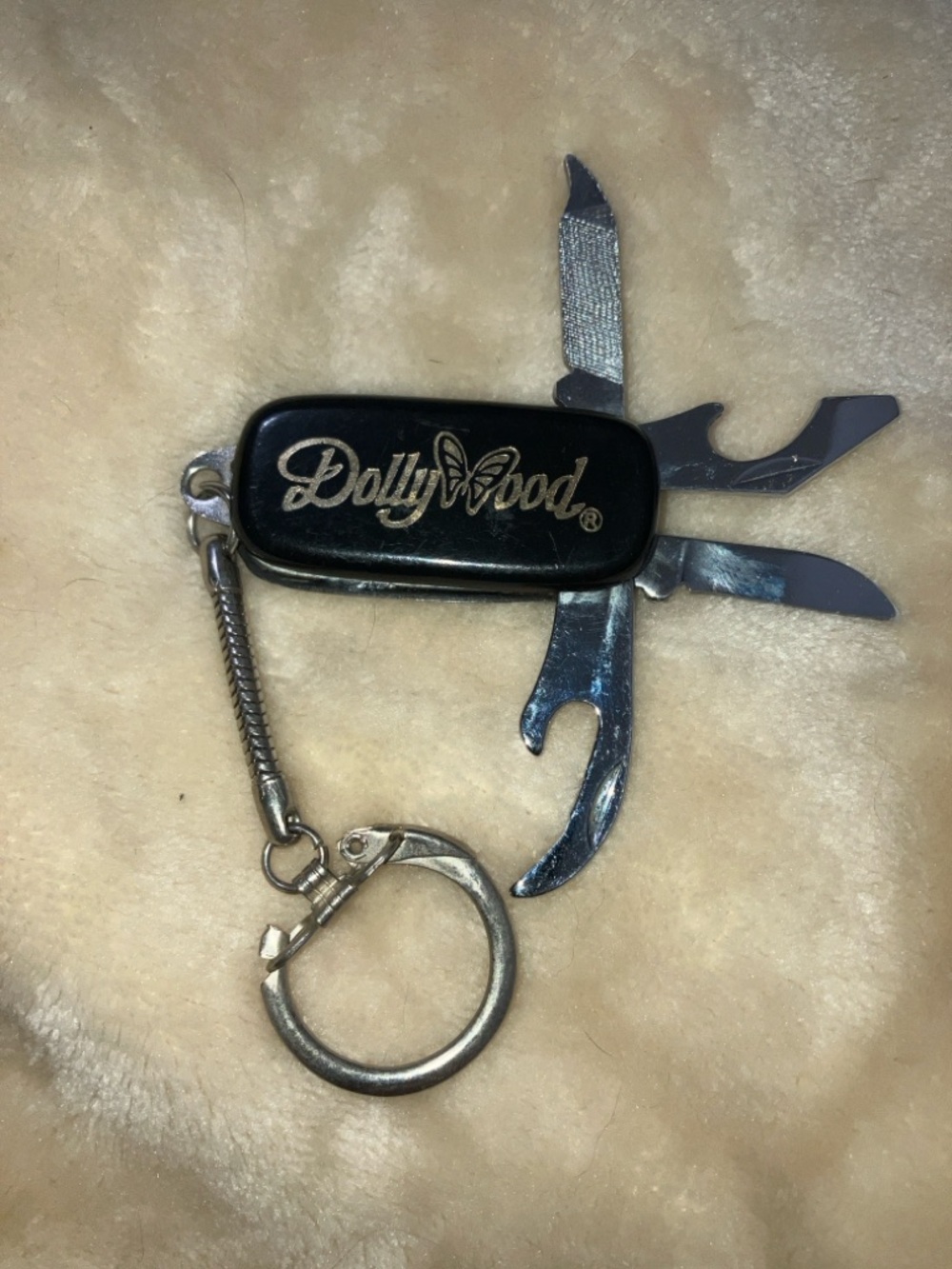 Multi Tool Pocketknife Novelty Souvenir Keychain Dollywood Collectible Vintage